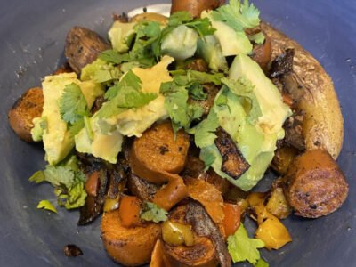 vegan potato pepper skillet